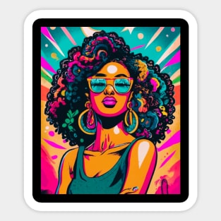 Black Girl Magic Afro Melanin Queen African American Women Sticker